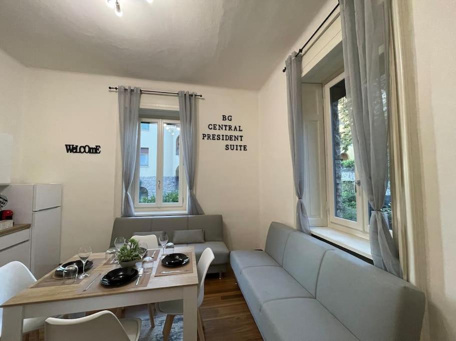 Bg Central President Suite Con Parcheggio - Vista Citta Alta بيرغامو المظهر الخارجي الصورة